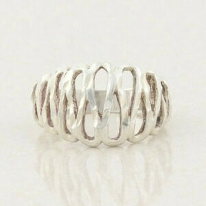 Sterling Silver Dome Ring Size 6 1/4